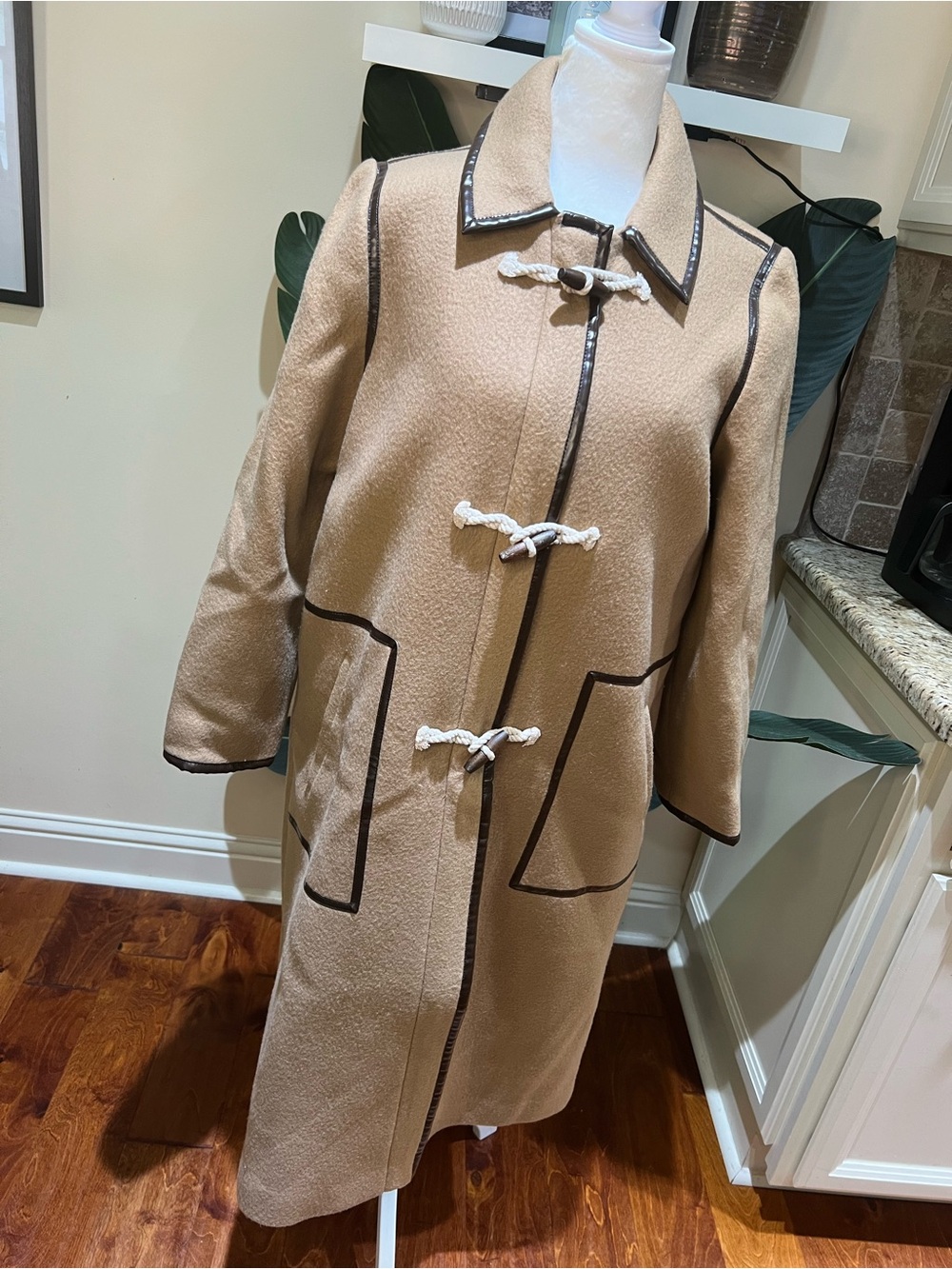 J. Crew Camel Wool/Cashmere Toggle Coat in Italian Wool with Dark Trim 10